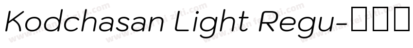 Kodchasan Light Regu字体转换